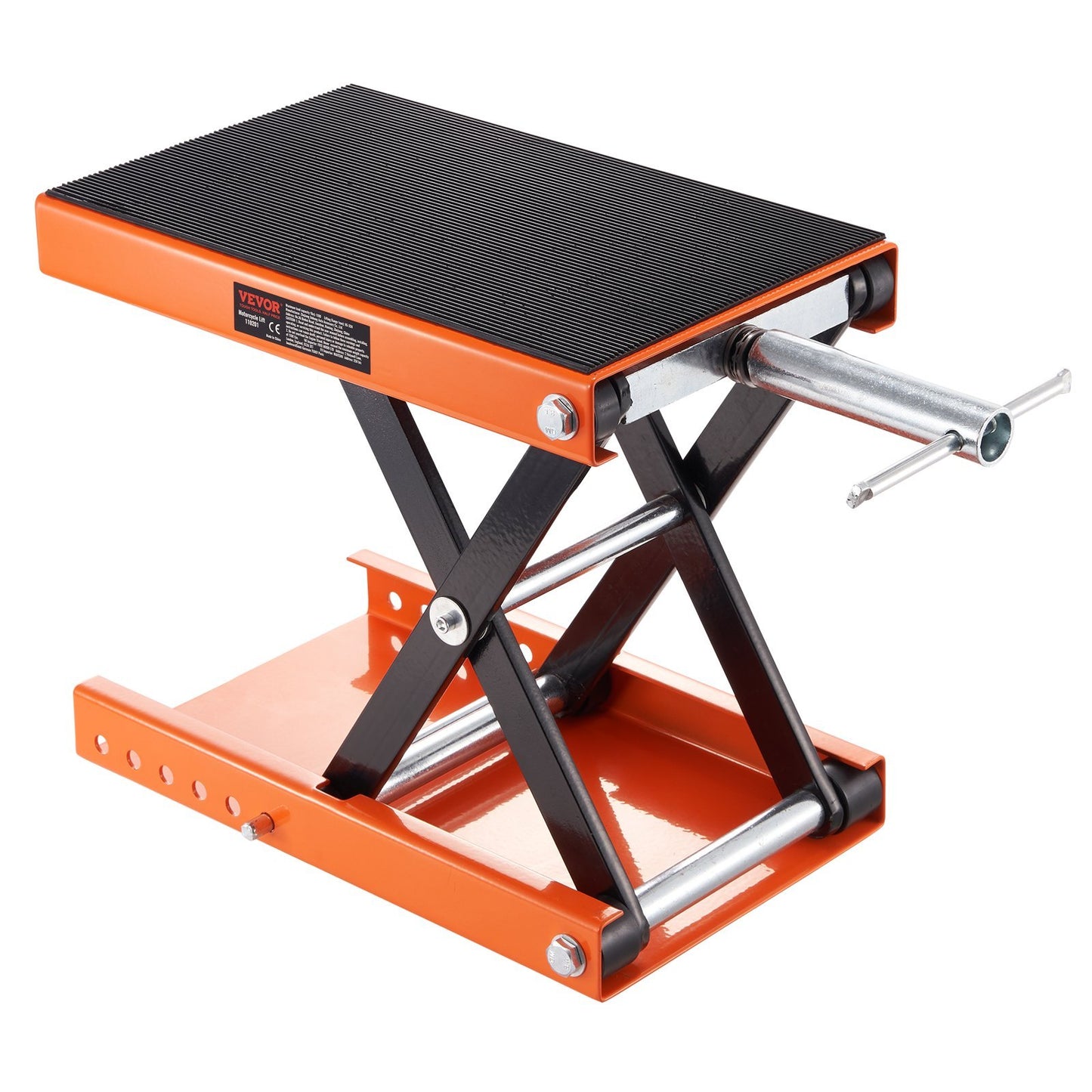 Motorcycle Lift, 1100 LBS Motorcycle Scissor Lift Jack With Wide Deck & Safety Pin, Center Hoist Crank Stand, Steel Scissor Jack For Street Bikes, Cruiser Bikes, Touring Motorcycles