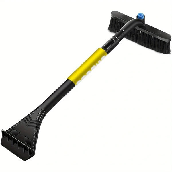 26 Inch 3in1 Car Extendable Snow Ice Scraper & Brush For Car SUV Trucks, Detachable No Scratch Ice Scraper With Ergonomic Foam Grip Pivoting PVC Brush Head For Car Windshield PVC Brush
