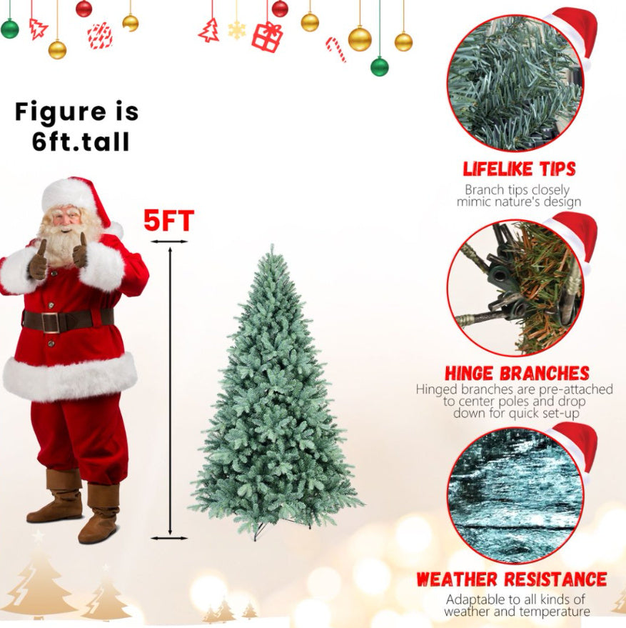6ft Blue PE PVC Hybrid Automatic Tree Steel Wire Wire