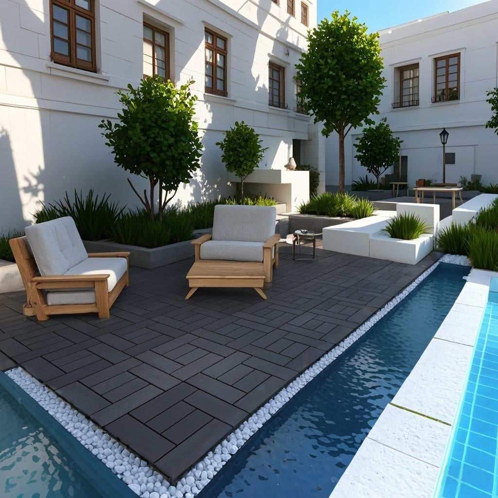 Waterproof, Wear-resistant, DIY Assembly, Garden, Courtyard, Balcony,plastic Flooring-Z-shaped Small Six-It Is Forbidden To Sell On The Temu Platform