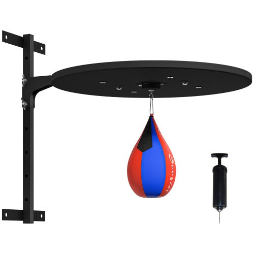 Soozier Adjustable Speed Bag Platform, Wall Mounted Punching Bag With 360-Degree Swivel For Home Fitness