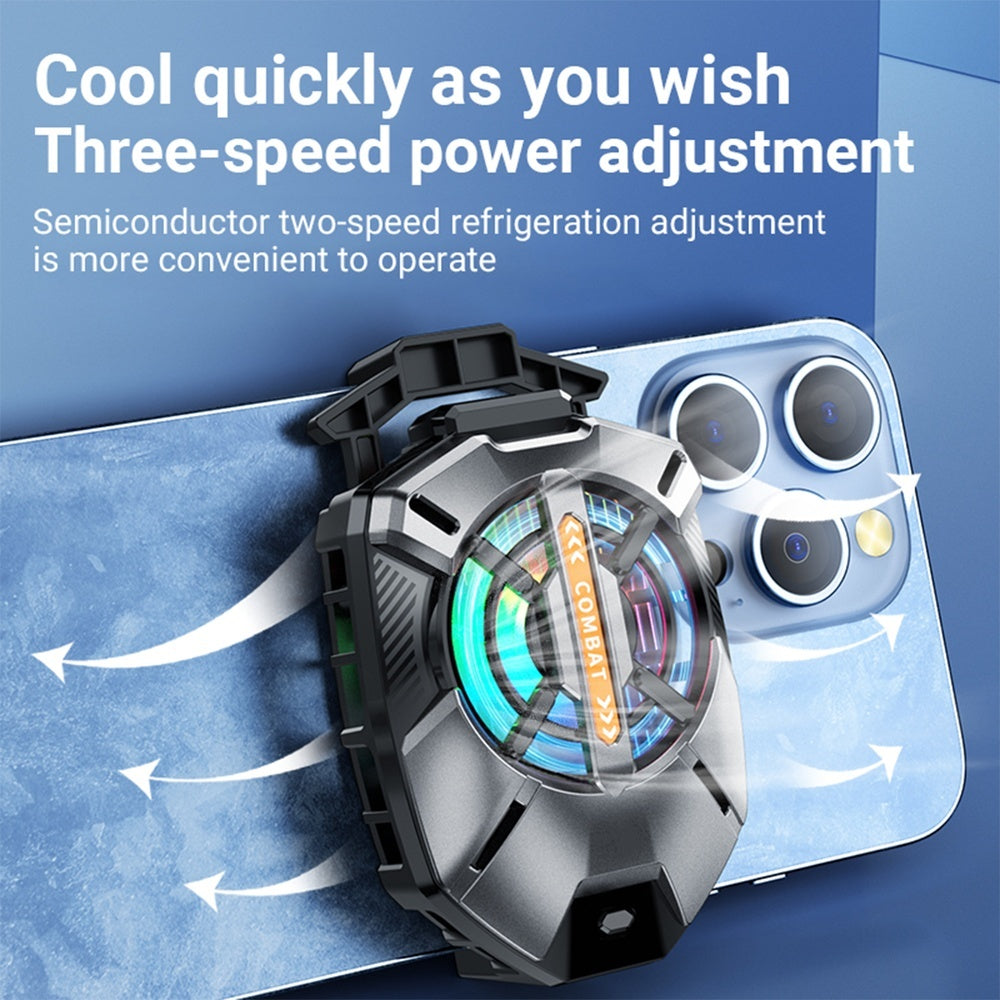 Cell Phone Cooler Black Shark Cooler Cellphone Radiator For 2.63-3.46 In IOS Android Semiconductor Heatsink Cooling