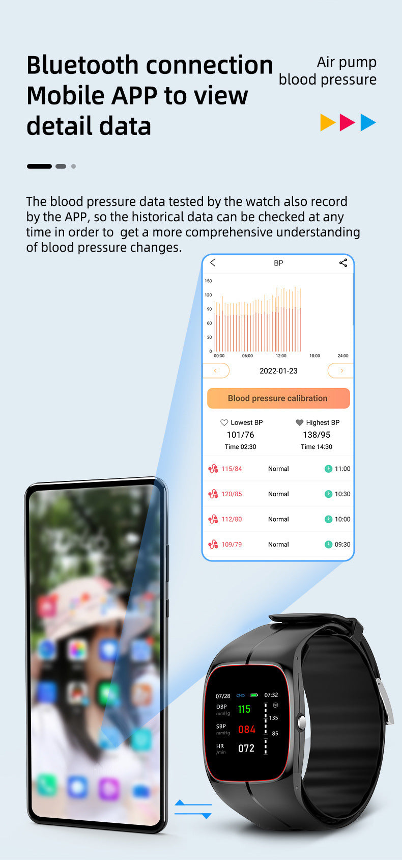 Smart Watch P20 Blood Oxygen Blood Pressure Heart Rate Monitoring