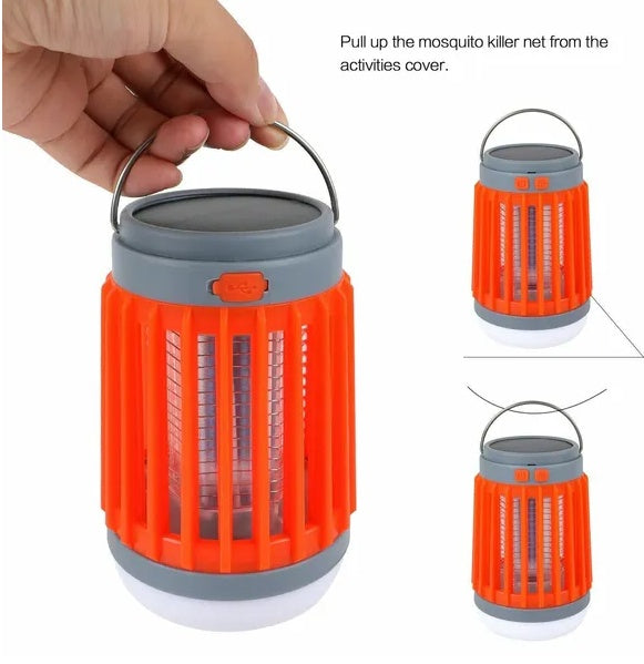 Solar USB Mosquito Killer Light Electronic Fly Bug Insect Zapper Trap Pest Lamp