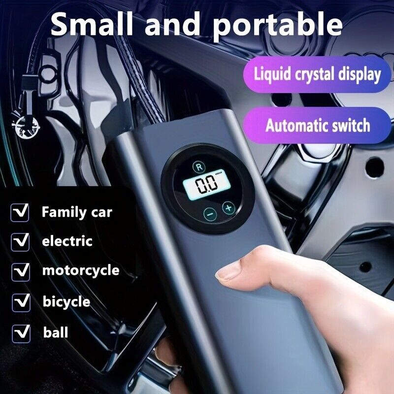 LCD Electric Battery Air Car Bicycle Tyre Compressed Air Compressor 150PSI