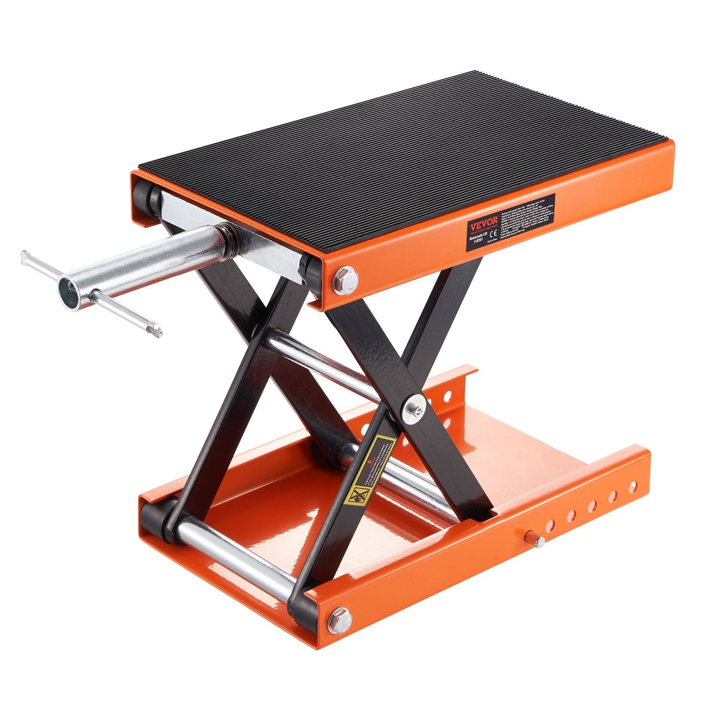 Motorcycle Lift, 1100 LBS Motorcycle Scissor Lift Jack With Wide Deck & Safety Pin, Center Hoist Crank Stand, Steel Scissor Jack For Street Bikes, Cruiser Bikes, Touring Motorcycles