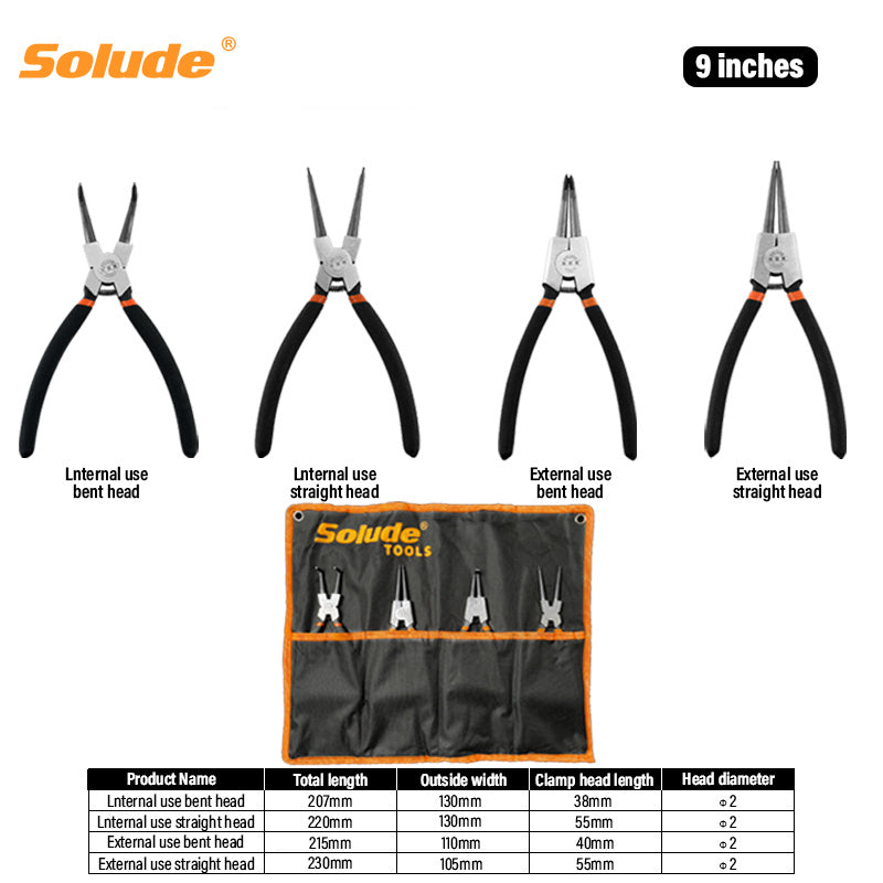 9-inch Snap Pliers 4-piece Set, Model SKQ-009