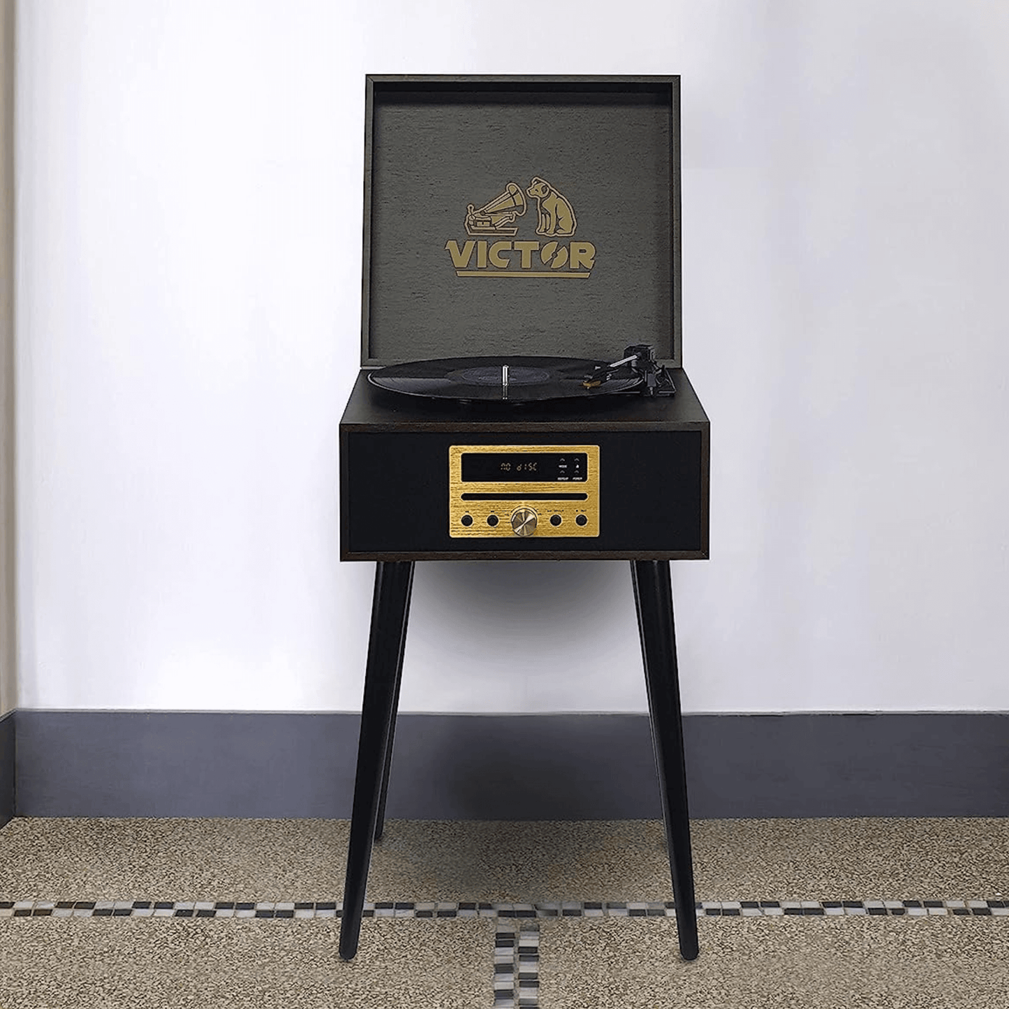 Victor Newbury 8-in-1 Music Center Espresso - Refurbished