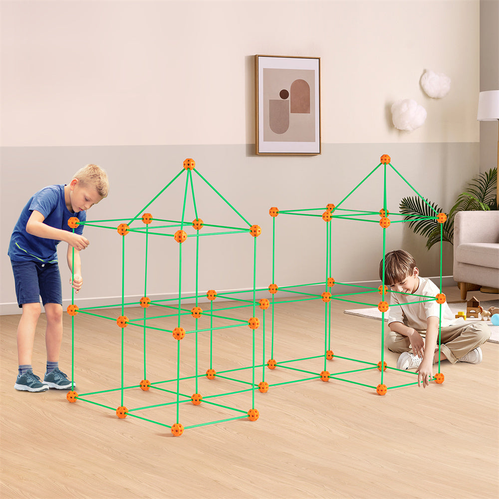 VEVOR Tent Fort Building Kit For Kid Glow In The Dark STEM Construction Toy 140P