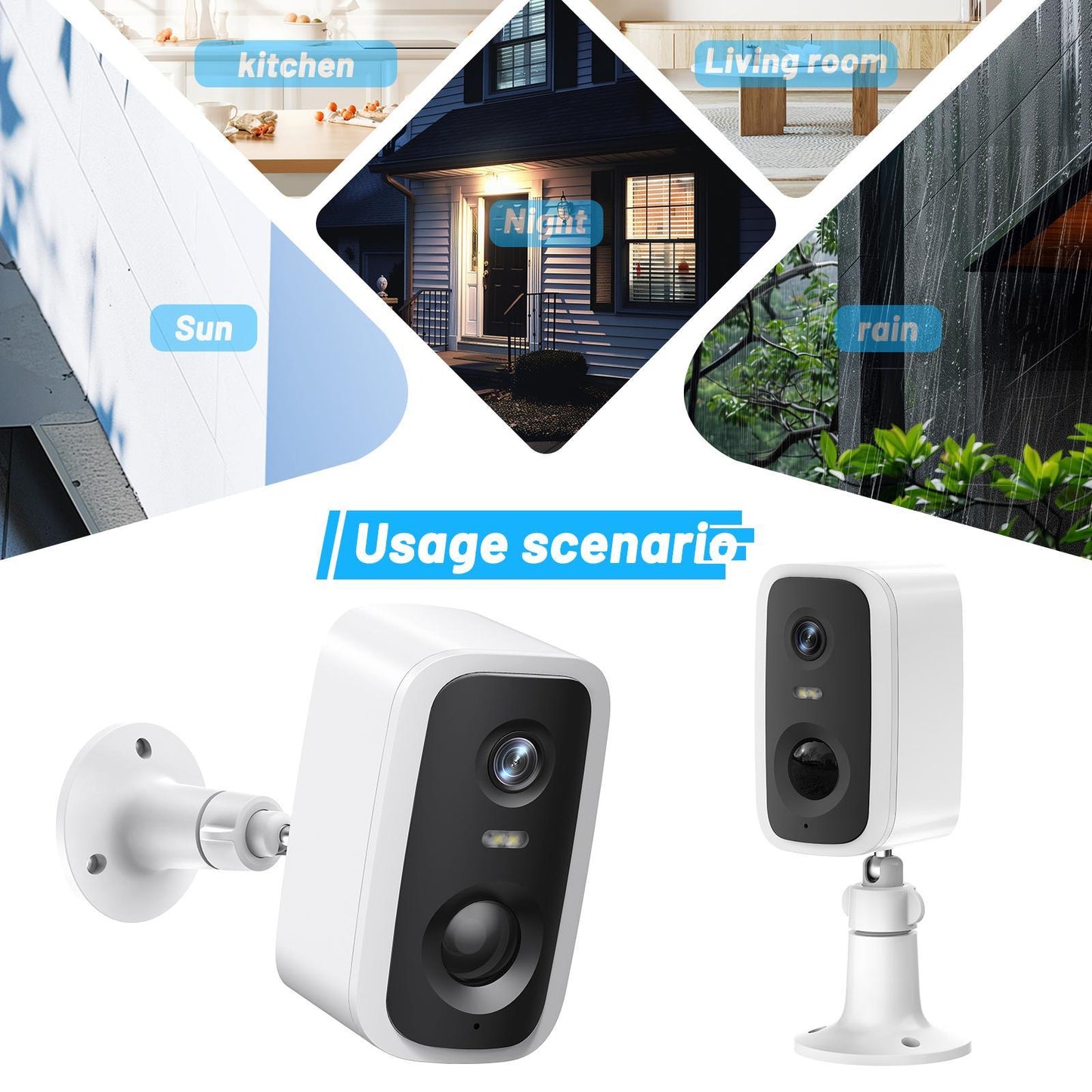 Hot Sale Low Power Wireless Solar Panel Network Camera Rechargeable Battery Outdoor Security