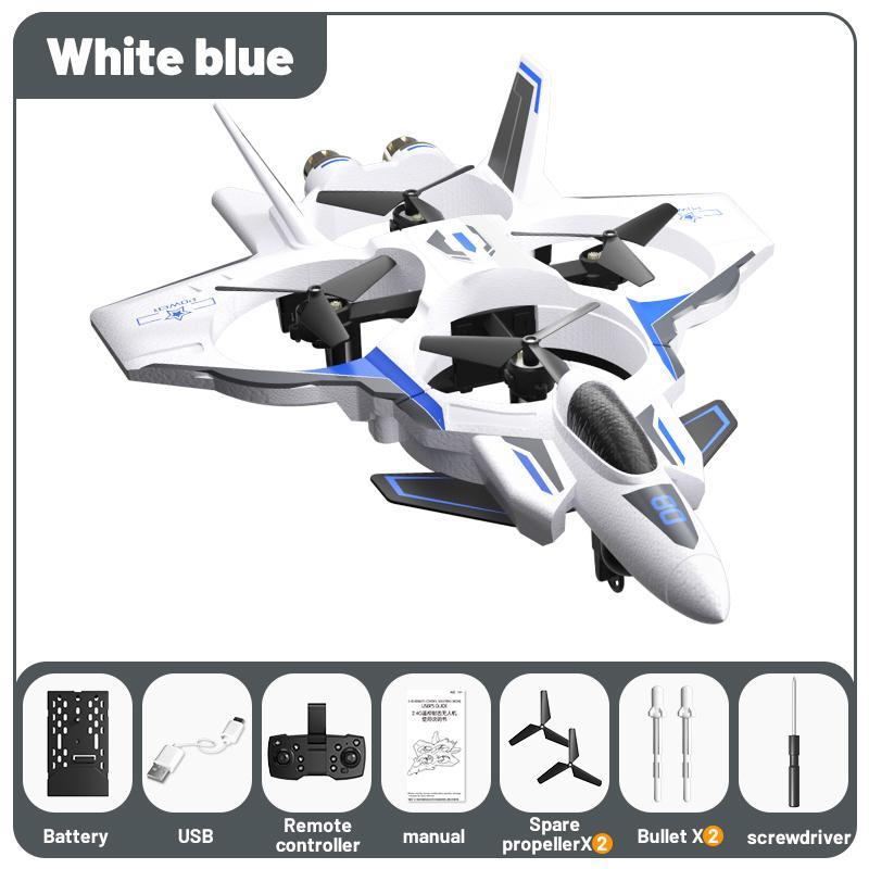 2.4G Simulated White Remote Control Fighter Model Quadcopter Toy