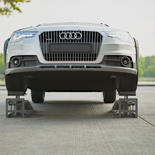 2 Pack Hydraulic Car Ramps 5T 11000lbs Low Profile Car Lift Service Ramps Truck Trailer Garage,Height Hydraulic Vehicle Ramps