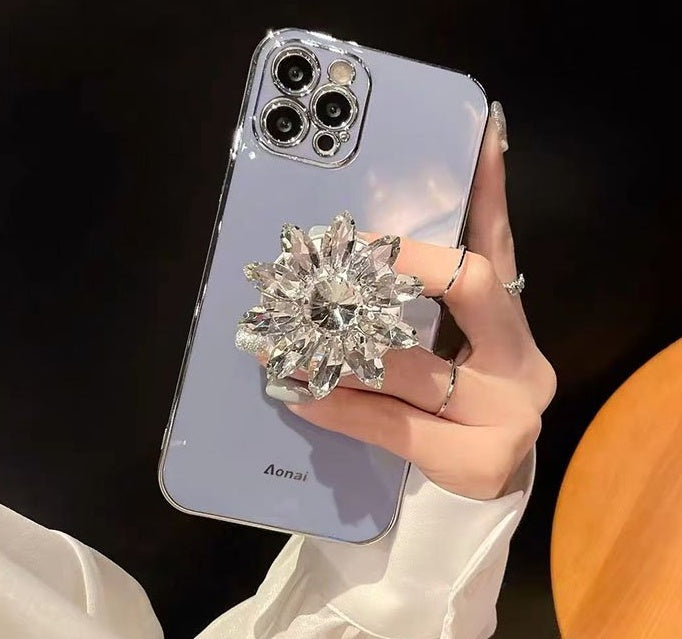 Diamond Encrusted Women's Retractable Folding Portable Lazy Phone Holder