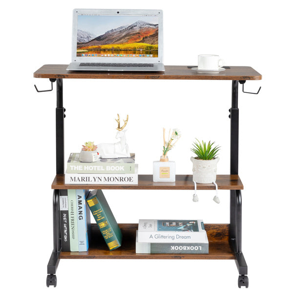 Retro Brown Adjustable Computer Desk