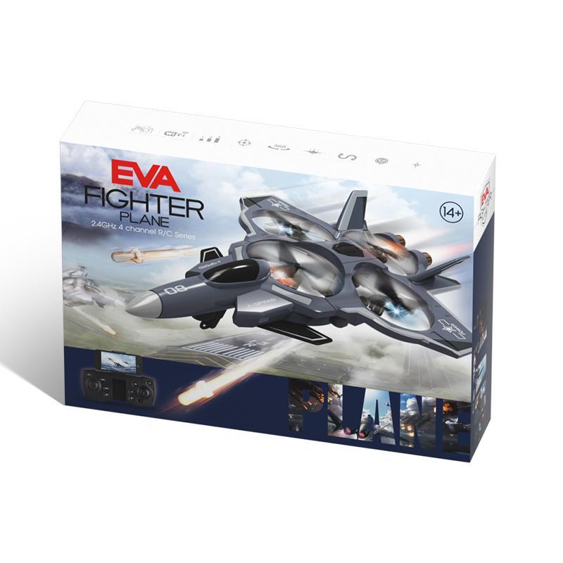 2.4G Simulated White Remote Control Fighter Model Quadcopter Toy