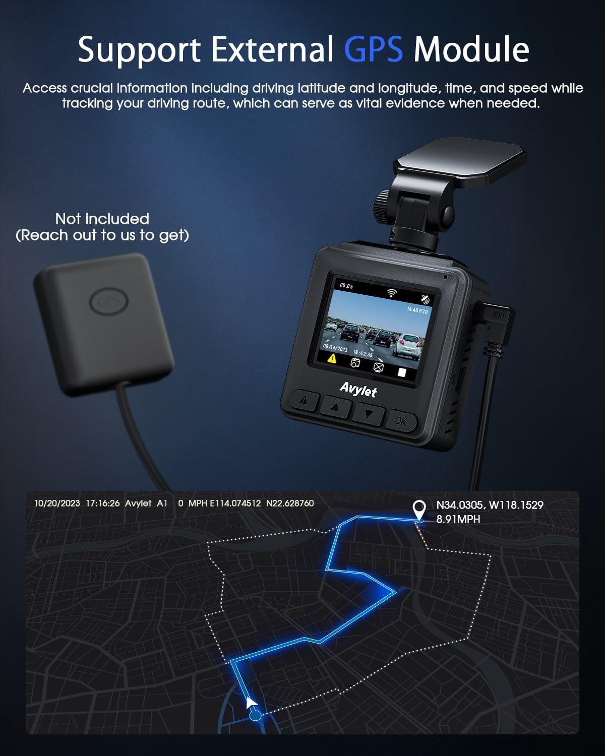 2K WiFi Smart Dash Cam