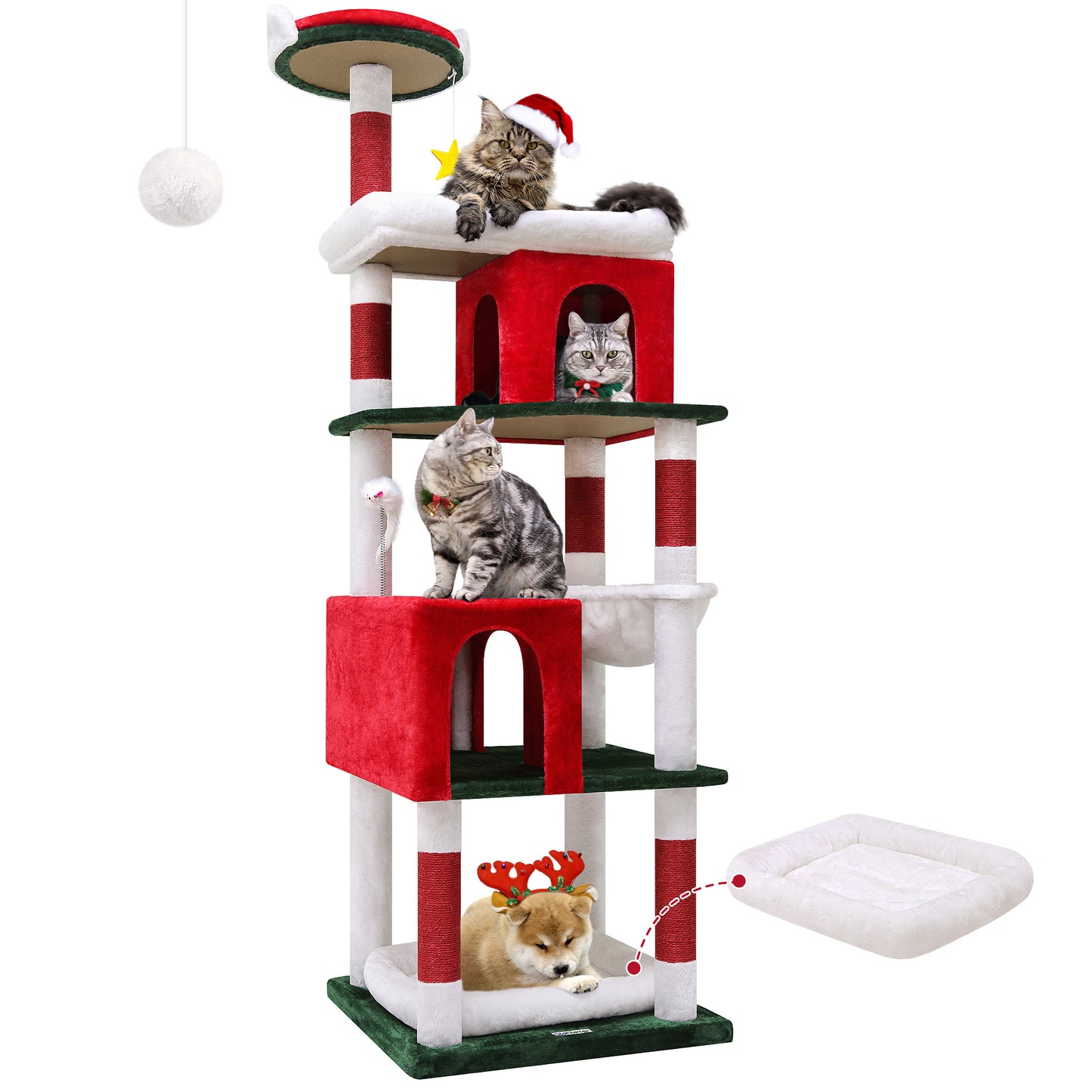72 Inch Christmas Cat Climbing Rack