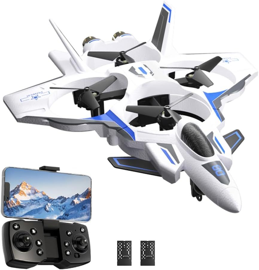2.4G Simulated White Remote Control Fighter Model Quadcopter Toy