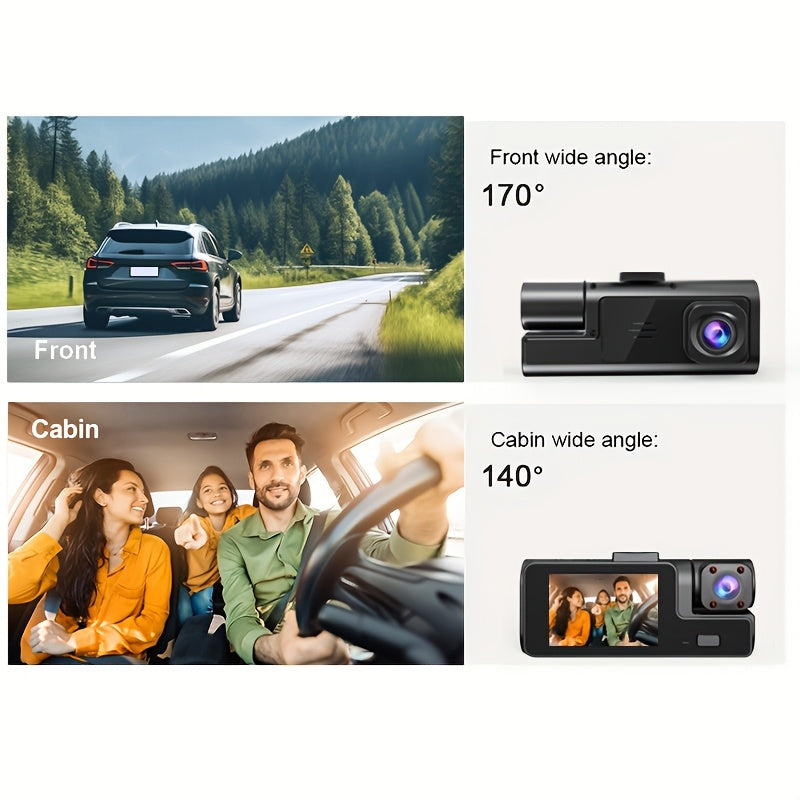 Driving Recorder HD 1080P Three-lens Parking Monitoring With Reversing Image