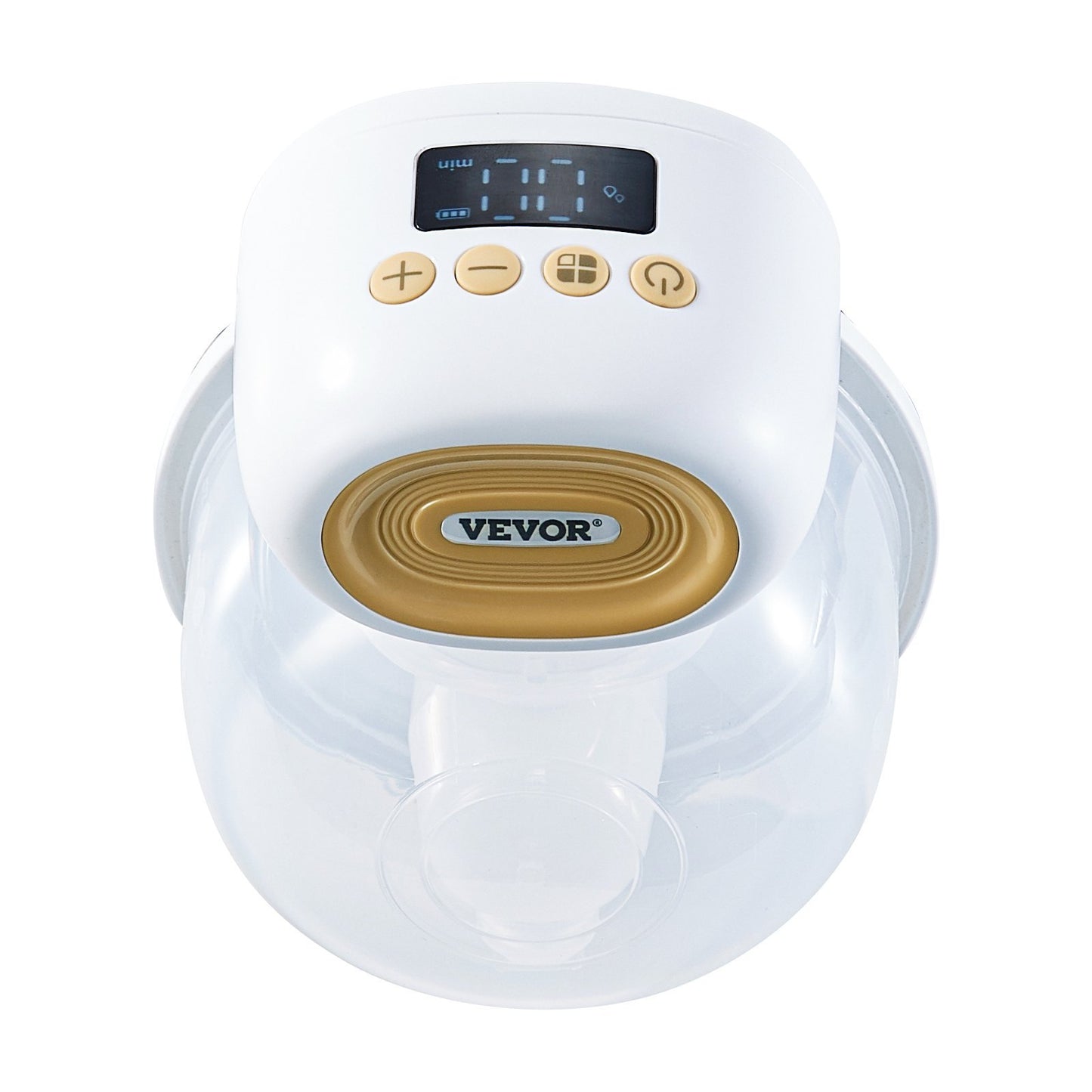 VEVOR BreastPump, Wearable Electric Breast Pumps Hands Free, 4 Mode 12 Levels, 300mmHg Strong Suction, Ultra-Quiet Rechargeable Portable BreastfeedingPump With LED Display, 24mm Insert 28mm Flange