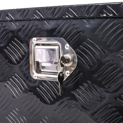 39inch Aluminum Tool Box,heavy Duty Truck Bed Tool Box,outdoor Trailer Pickup Storage Tool Box,RV Storage Organizer,underbody Box W Lock Keys,black 39x13x10inch