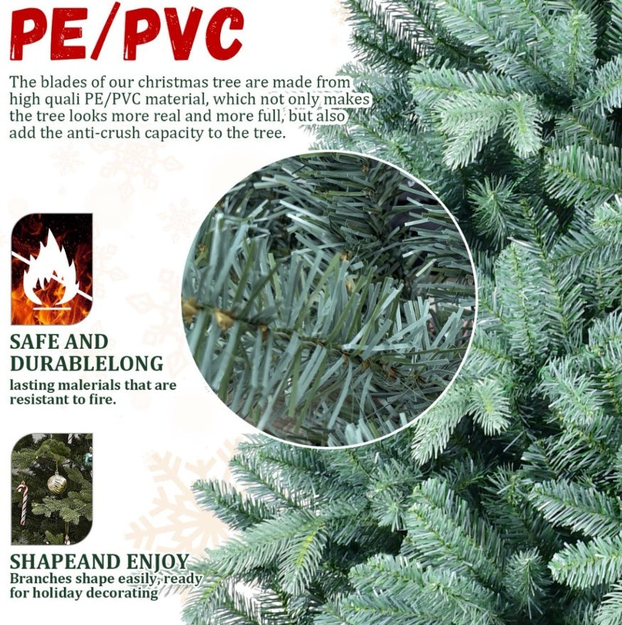 6ft Blue PE PVC Hybrid Automatic Tree Steel Wire Wire