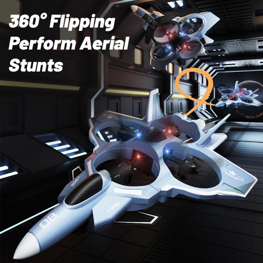 2.4G Simulated White Remote Control Fighter Model Quadcopter Toy