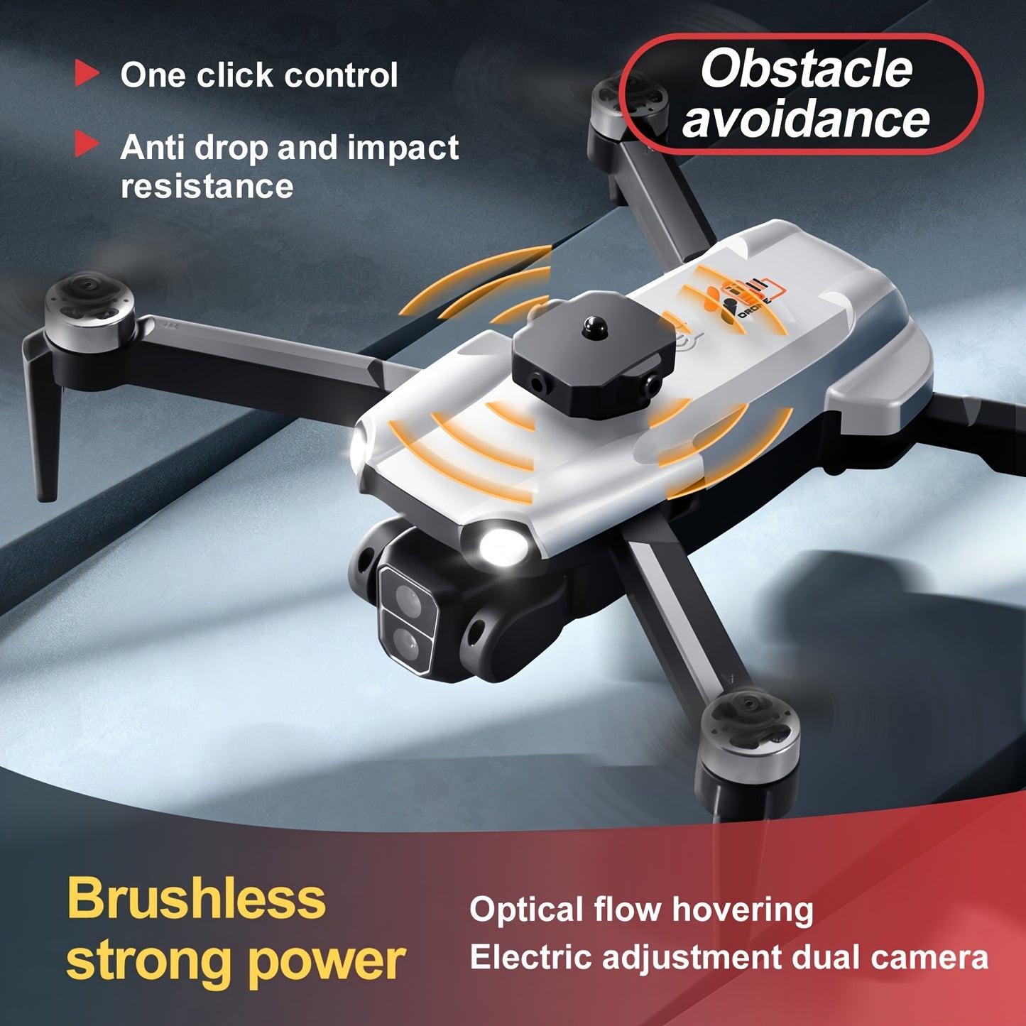 S119 Beginner Trajectory Flight Drone 480p Camera Quadcopter Optical Flow Positioning Four-Sided Obstacle Avoidance UAV