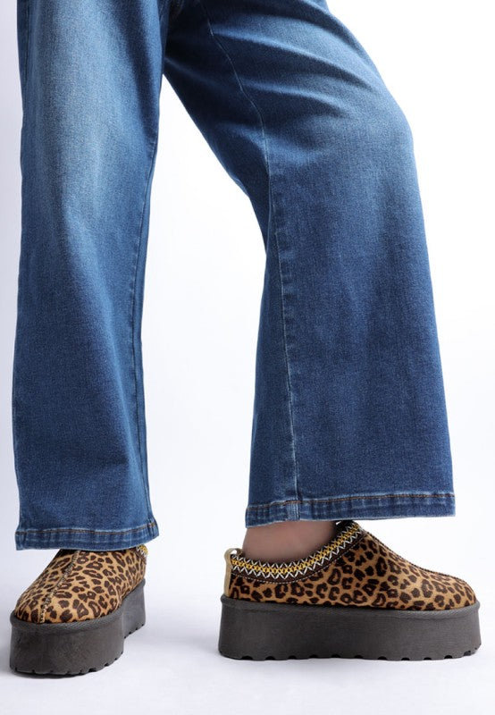 Ottawa Leopard Print Platform Classic Slip Ons