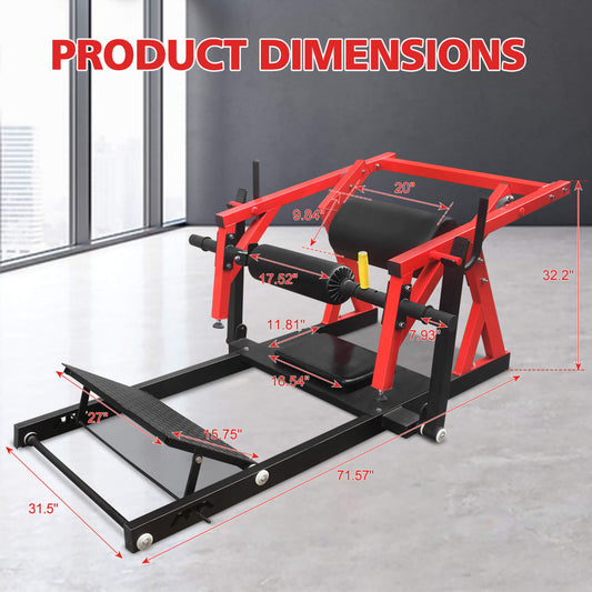 Rovix Heavy-Duty High Strength Steel Hip Thruster With Non-Slip Handles And Comfortable Foam Paddings (SAK92581)
