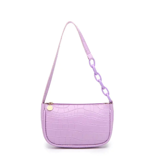 Crocodile Design Women's Shoulder Handbag and Bag