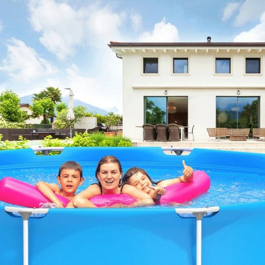 Large Round Above Ground Swimming Pool With Pool Cover, 12FT