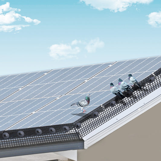 8InchX100ft Solar Panel Bird Guard, Critter Guard Roll Kit With Rust-proof PVC Coating, Solar Panel Guard With 50pcs Tire Wires,