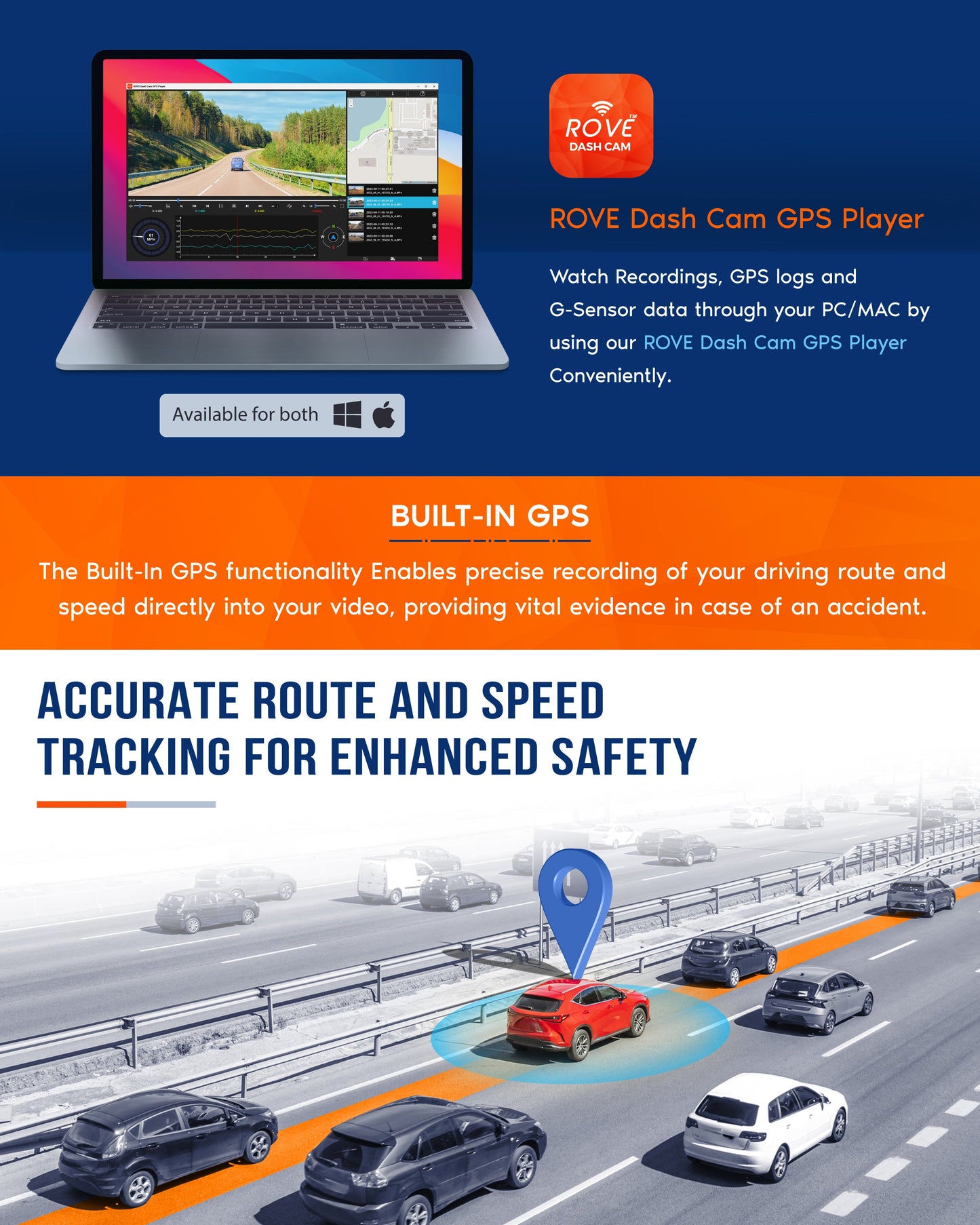 R2-4K Dash Cam 4K Ultra HD 2160P Car Dashboard Camera Built In Wi-Fi 6 & GPS