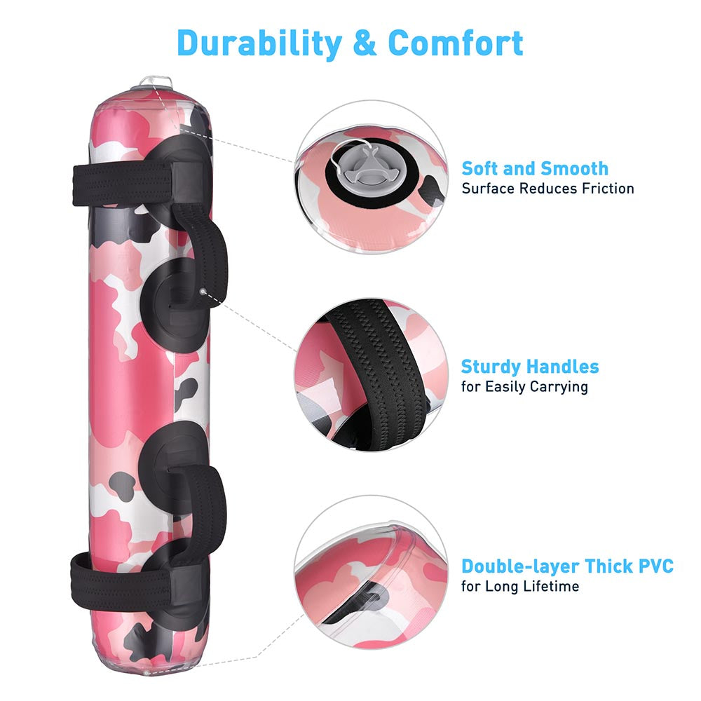 Workout Core Bag Weight Lifting Aqua Bag 33lbs Pink Camo