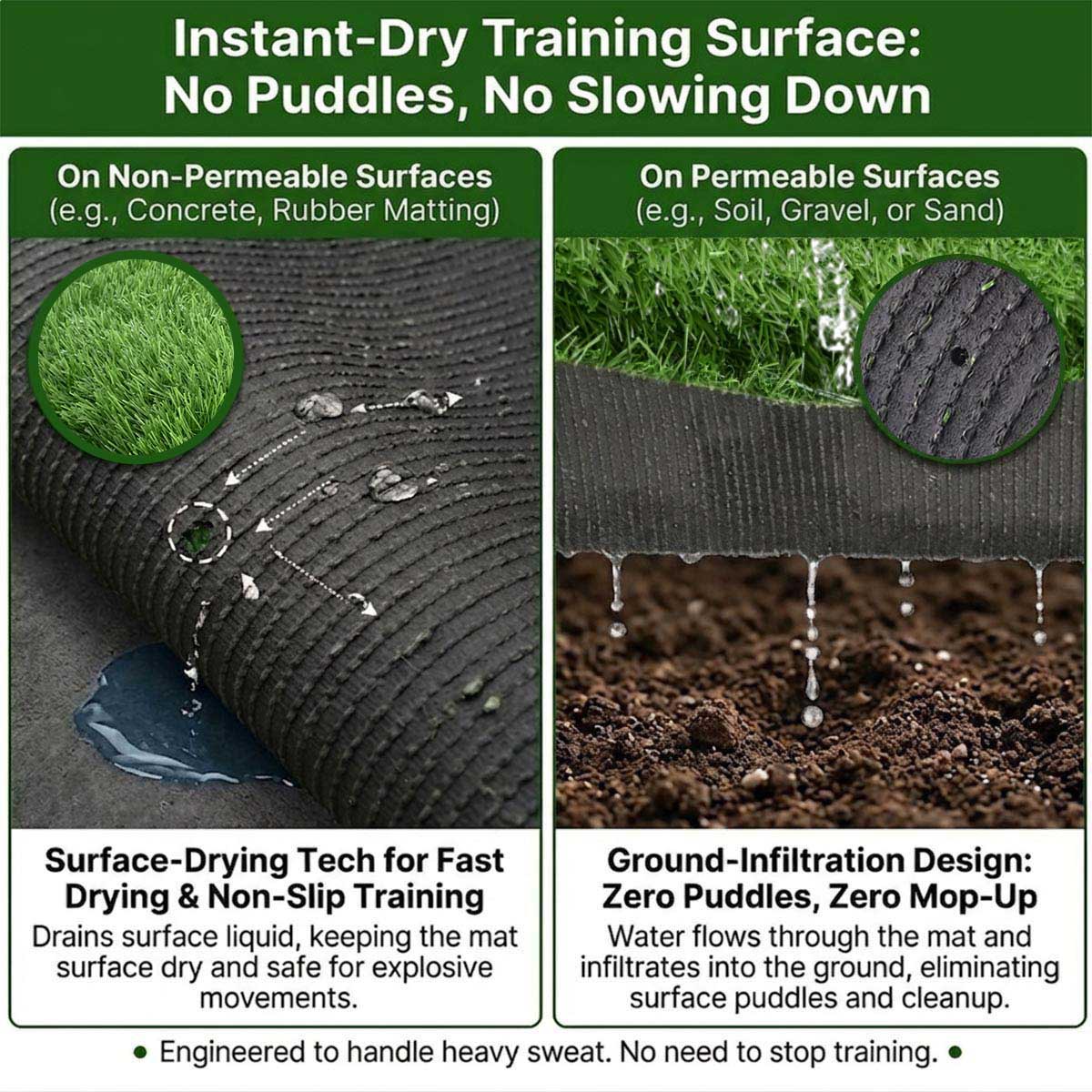 Agility Turf for Sled Push/ Pull Hybrid Training 13/16"H