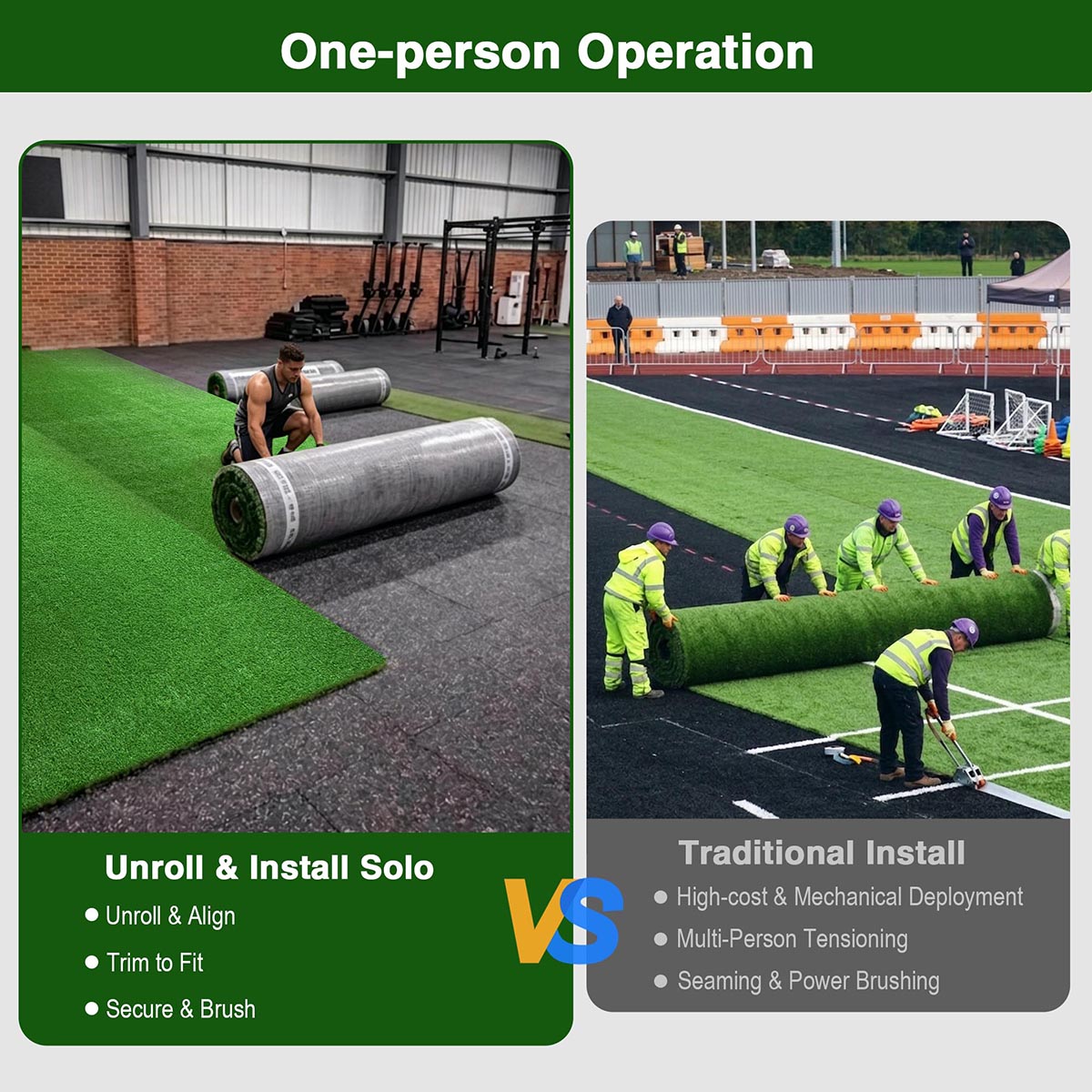 Agility Turf for Sled Push/ Pull Hybrid Training 13/16"H