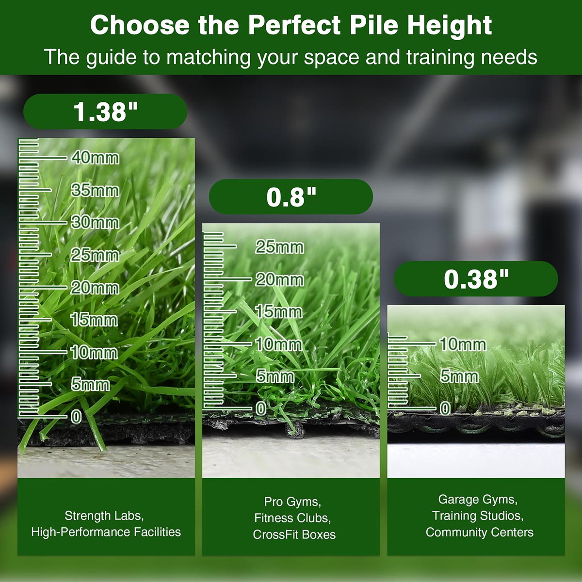 Agility Turf for Sled Push/ Pull Hybrid Training 13/16"H
