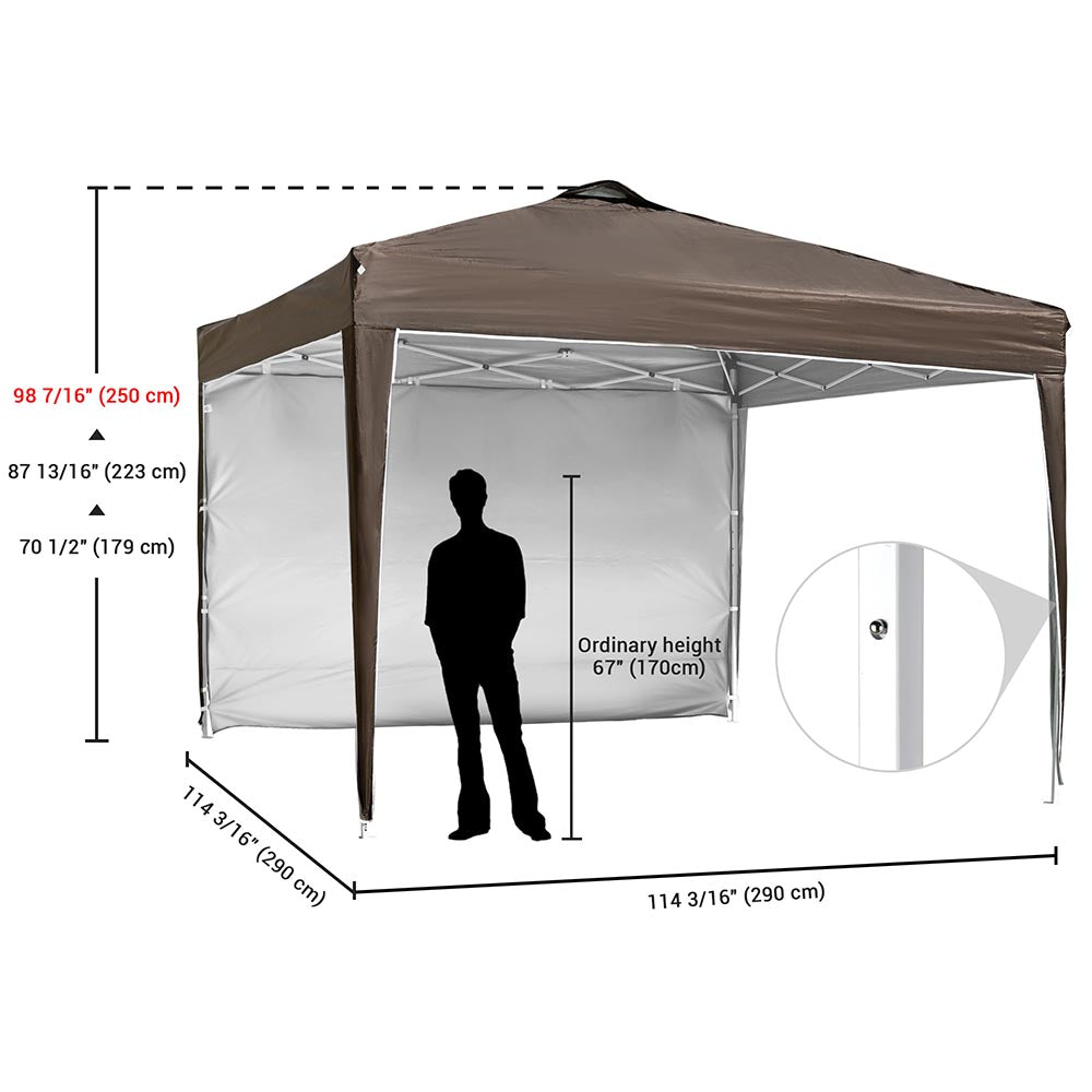 10x10 Pop Up Canopy Tent with Weight Bags Air Vent
