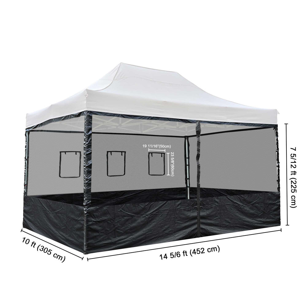 10x15 Pop Up Canopy Netting Mesh Sidewalls Side Panel