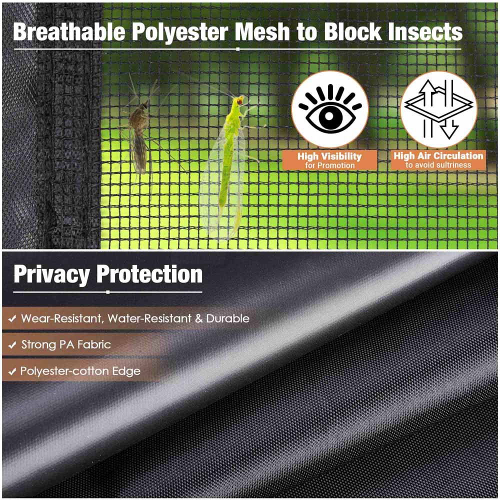 10x15 Pop Up Canopy Netting Mesh Sidewalls Side Panel
