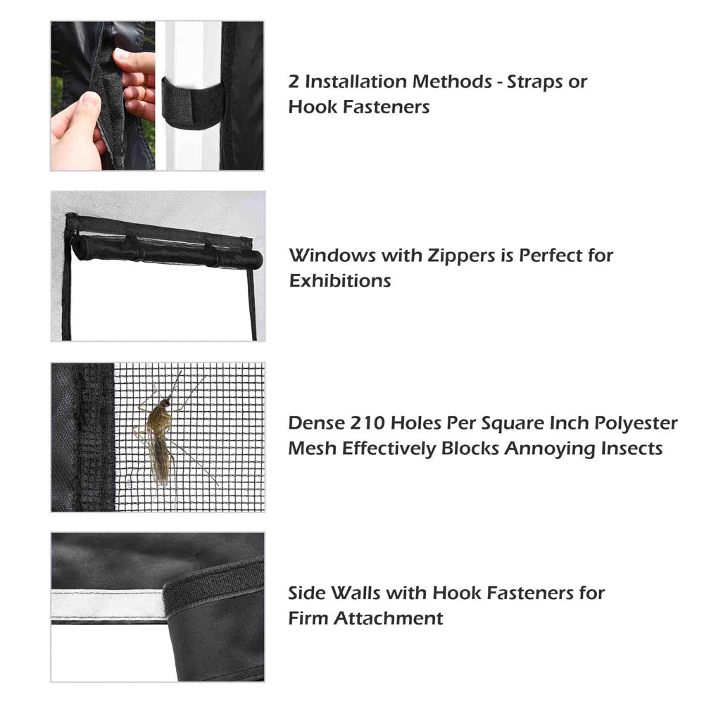 10x15 Pop Up Canopy Netting Mesh Sidewalls Side Panel