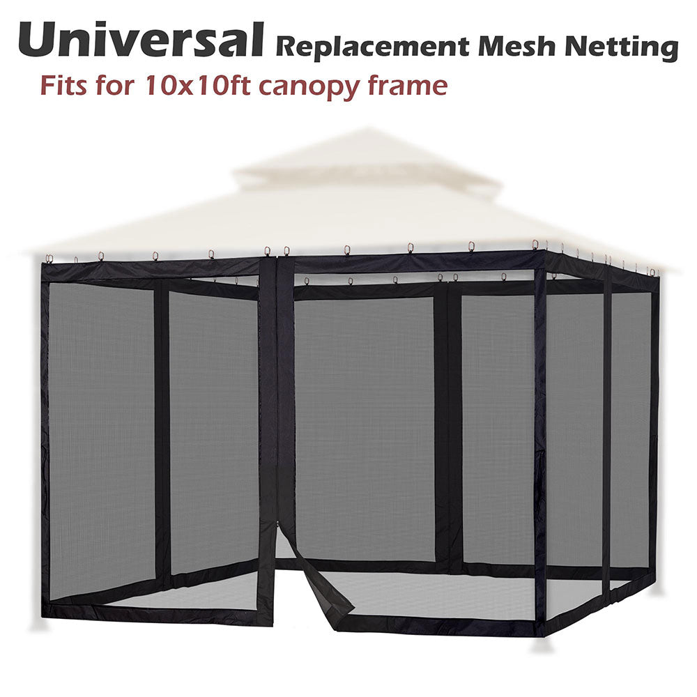 9.8'W x 6'H Gazebo Mosquito Netting for 10'x10' Gazebos