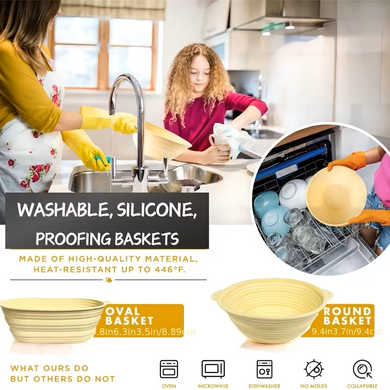 94-Piece Sourdough Bread Starter and Proofing Basket Baking Kit