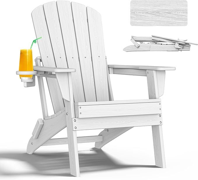 HDPE Folding Adirondack Cahirs With Cup Holder