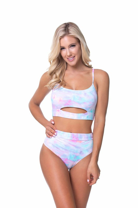 Tie Dye High Waist Bikini