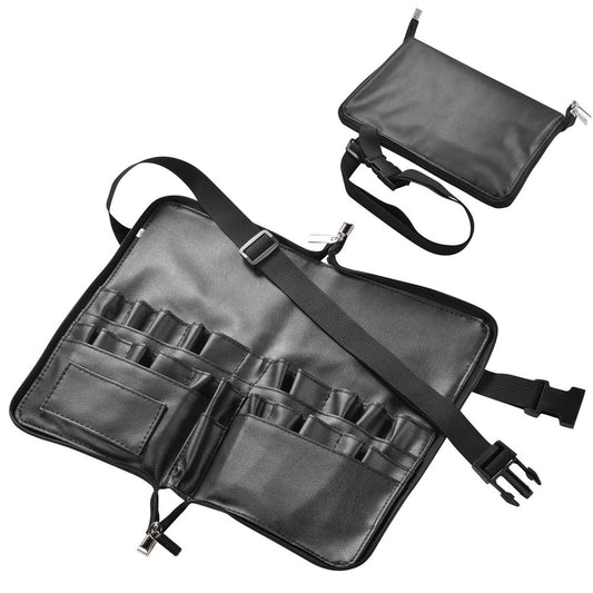2 in 1 Makeup Brush Belt PVC 24 Slots Double Zipper