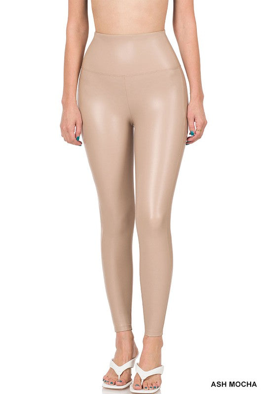 ZENANA High Rise Faux Leather Leggings