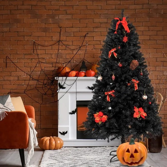 7ft 1800 Branch PVC Branch Iron Bracket Christmas Tree Black