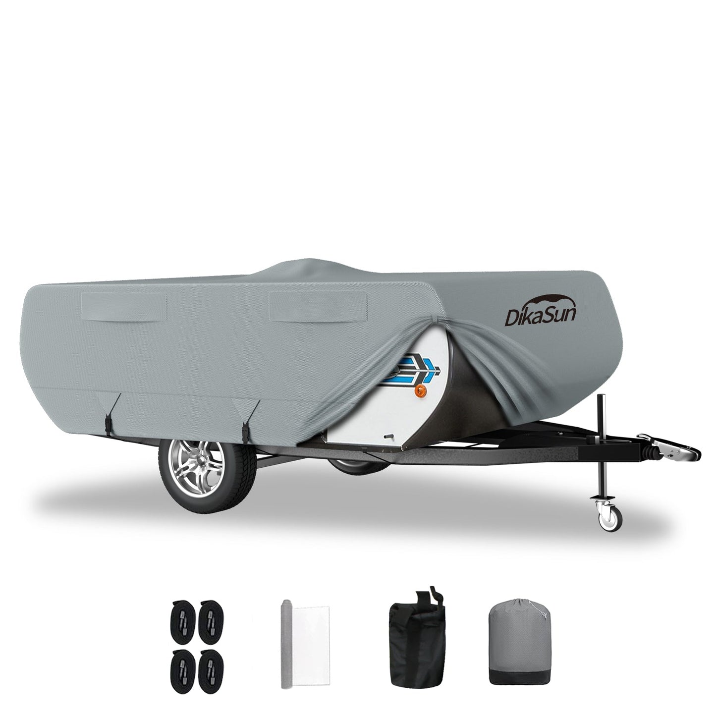 7 Layers Pop Up Camper Cover, Breathable UV Resistant Windproof Waterproof RV Cover